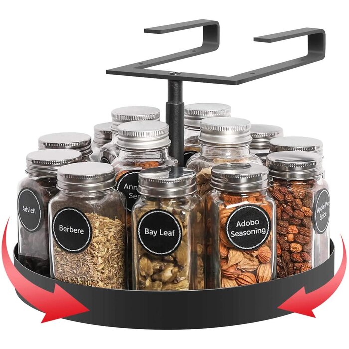 Prep & Savour Revolving Spice Rack Under Metal Spice Rack